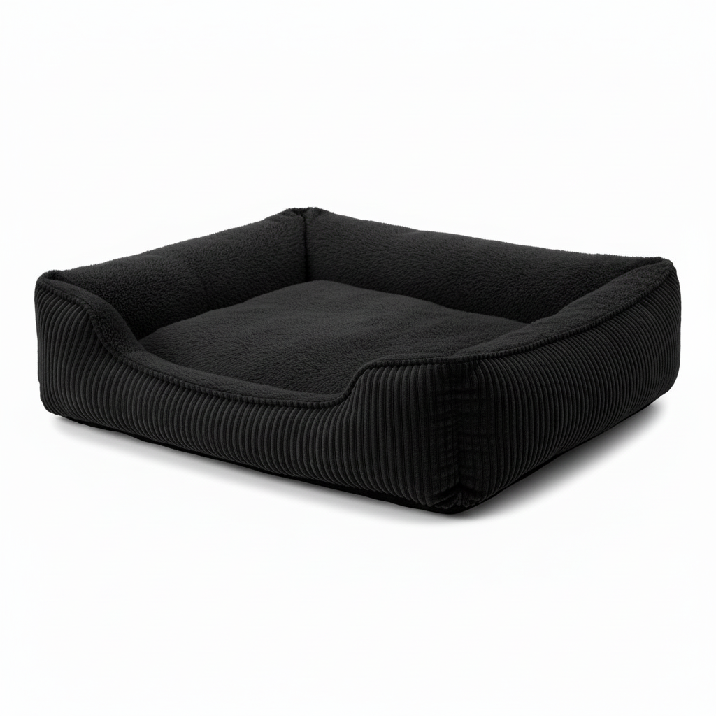 Grand Retreat Dog Bolster Bed - Black