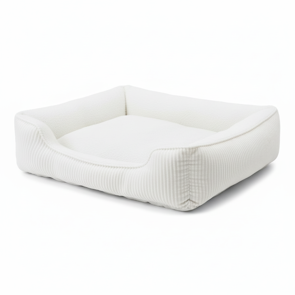 Grand Retreat Dog Bolster Bed - White