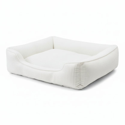 Grand Retreat Dog Bolster Bed - White